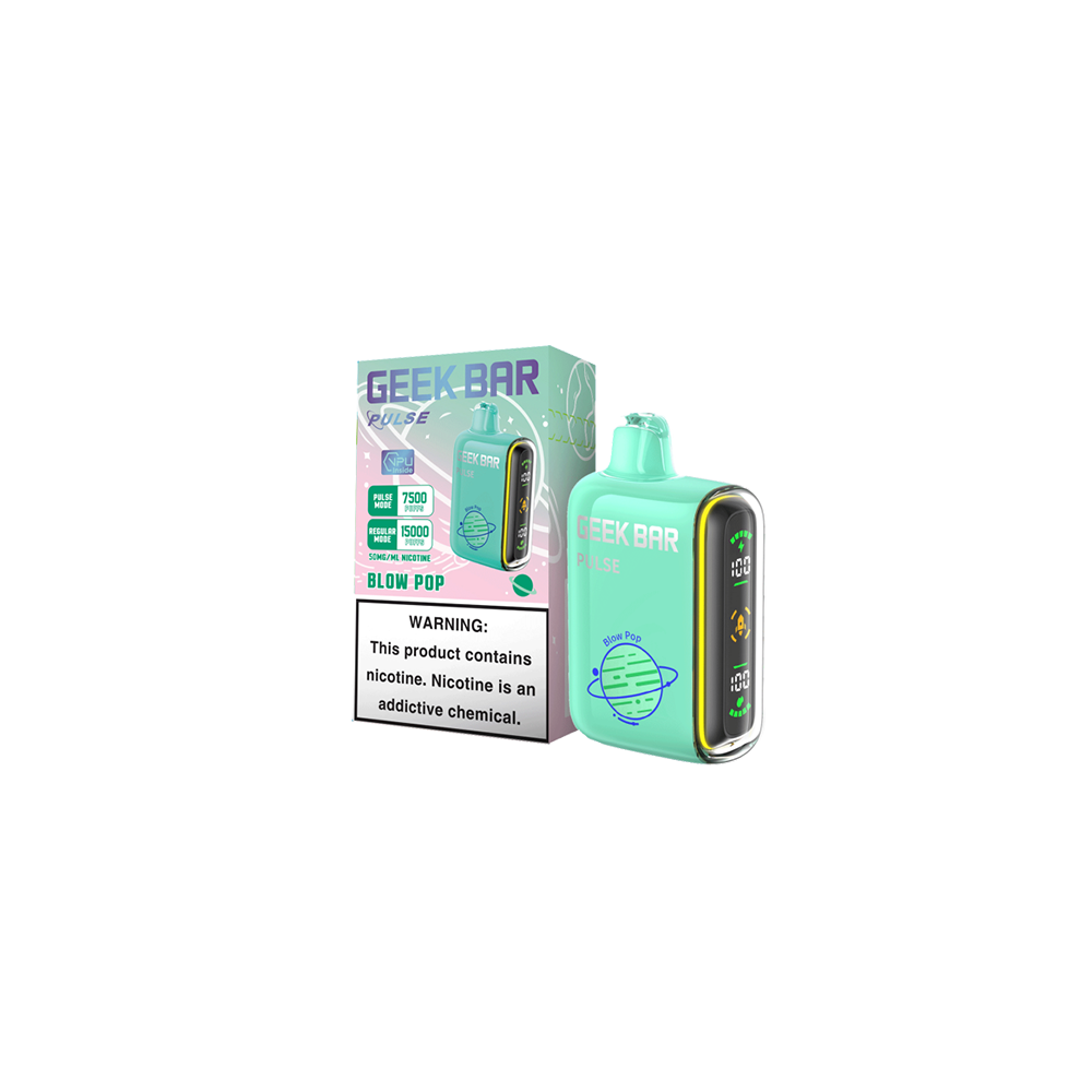 Geek Bar Pulse Disposable | 15000 Puffs | 16mL | 50mg | Blow Pop with Packaging