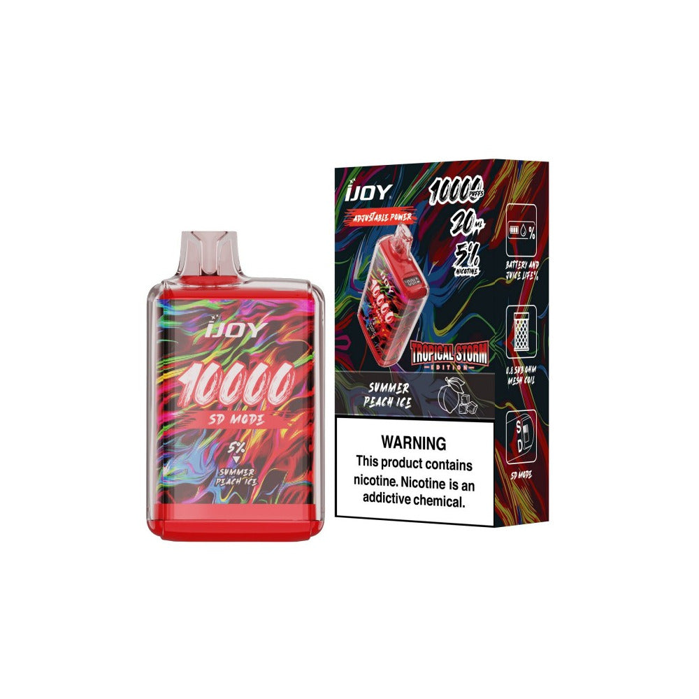 IJoy Bar SD10000 Disposable |10000 Puffs | 20mL | 50mg | Summer Peach Ice with Packaging
