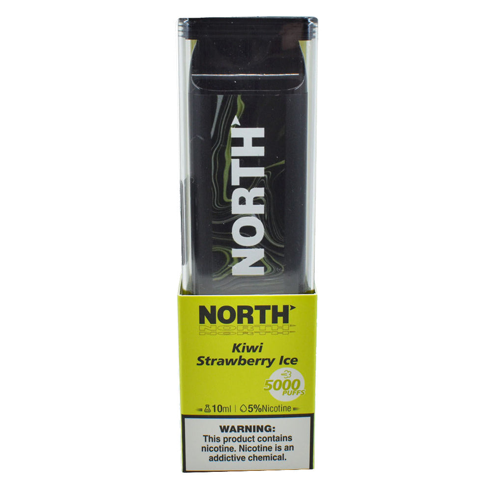 North Disposable | 5000 Puffs | 10mL | 50mg | Kiwi Strawberry Ice with packaging