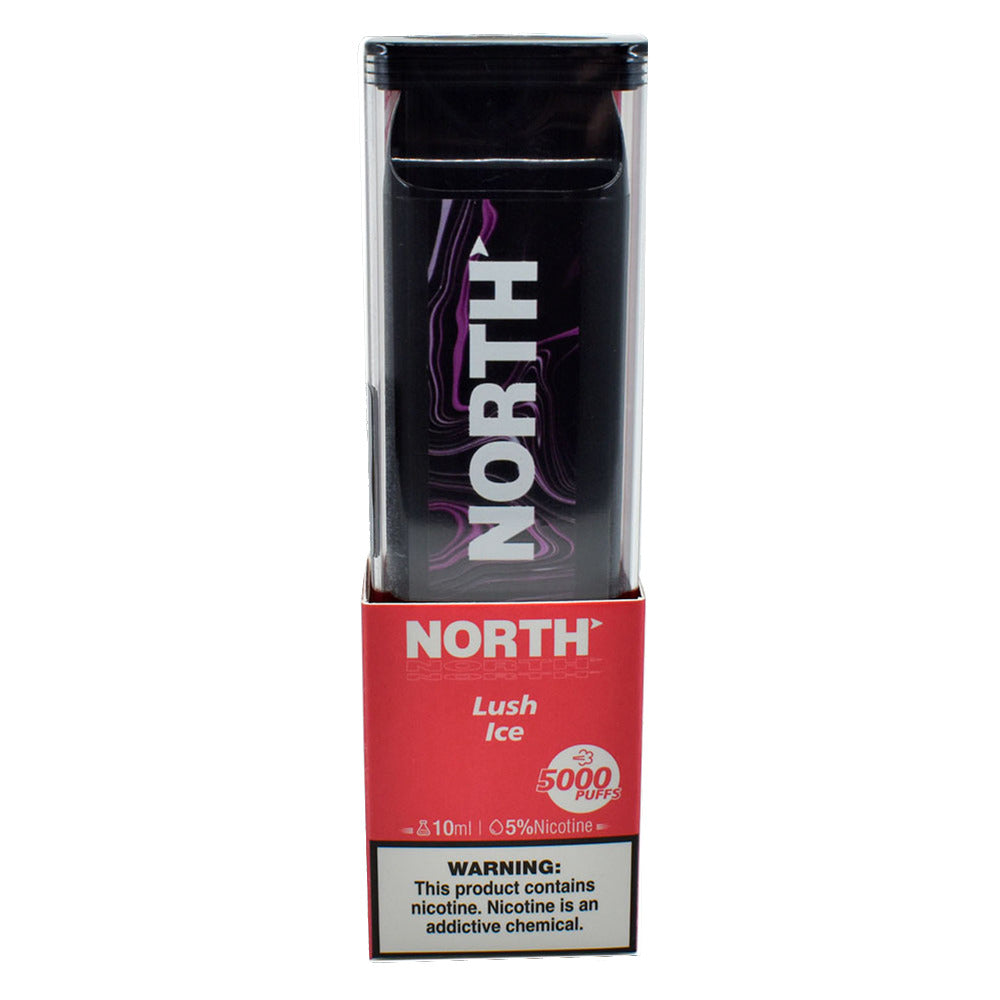 North Disposable | 5000 Puffs | 10mL | 50mg | Lush Ice with packaging