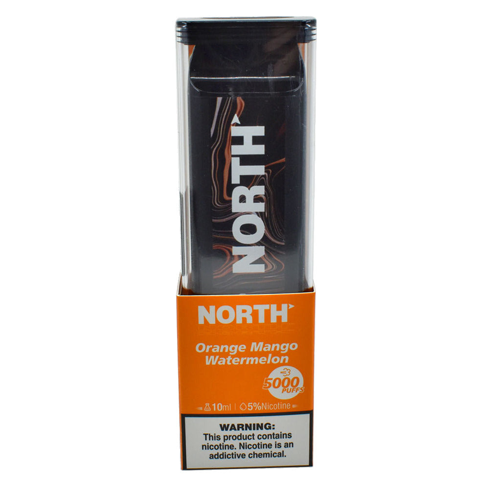 North Disposable | 5000 Puffs | 10mL | 50mg | Orange Mango Watermelon with packaging
