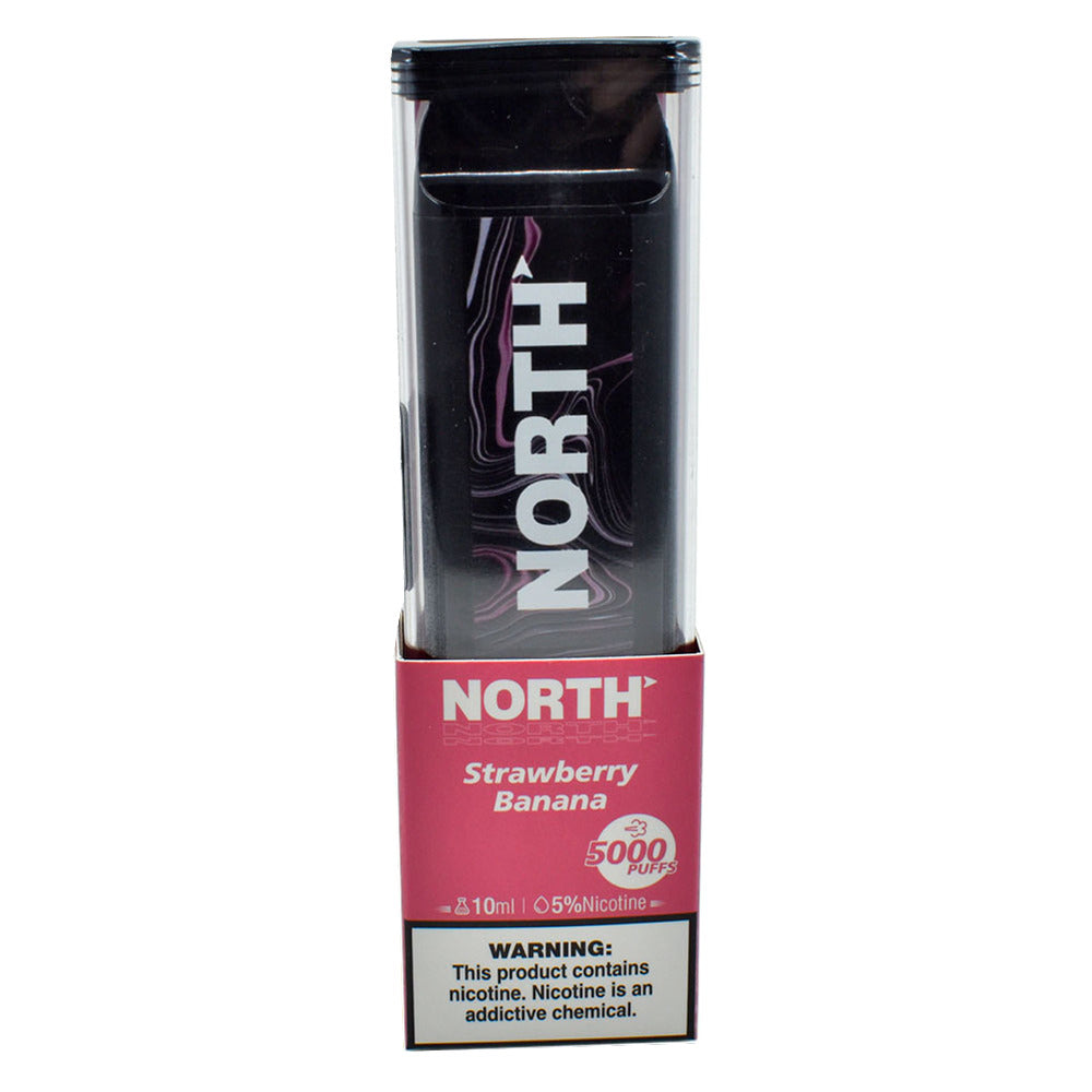 North Disposable | 5000 Puffs | 10mL | 50mg | Strawberry Banana with packaging