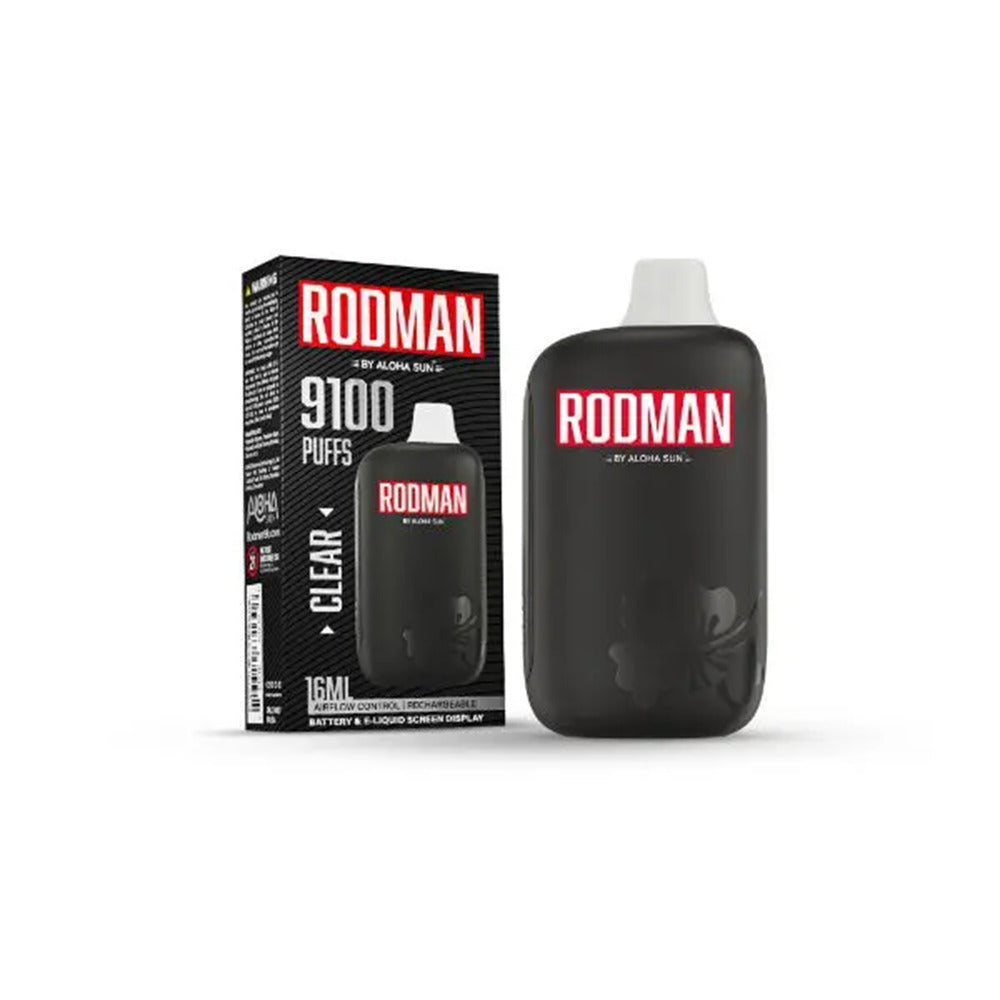 Aloha Sun Rodman Disposable | 9100 Puffs | 16mL | 50mg | Clear with packaging