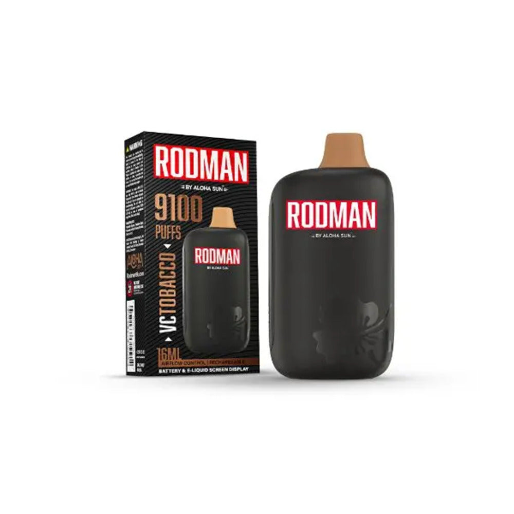 Aloha Sun Rodman Disposable | 9100 Puffs | 16mL | 50mg | VC Tobacco with packaging
