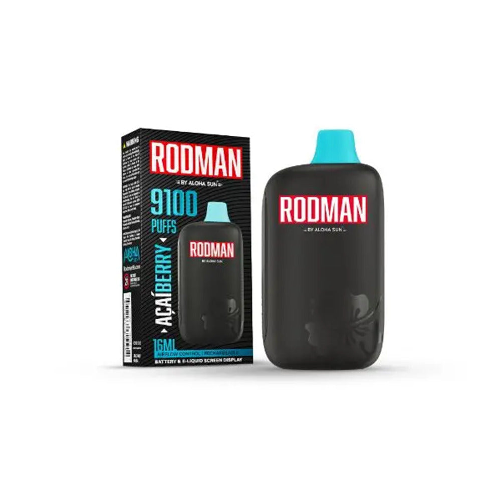 Aloha Sun Rodman Disposable | 9100 Puffs | 16mL | 50mg | Acai Berry with packaging