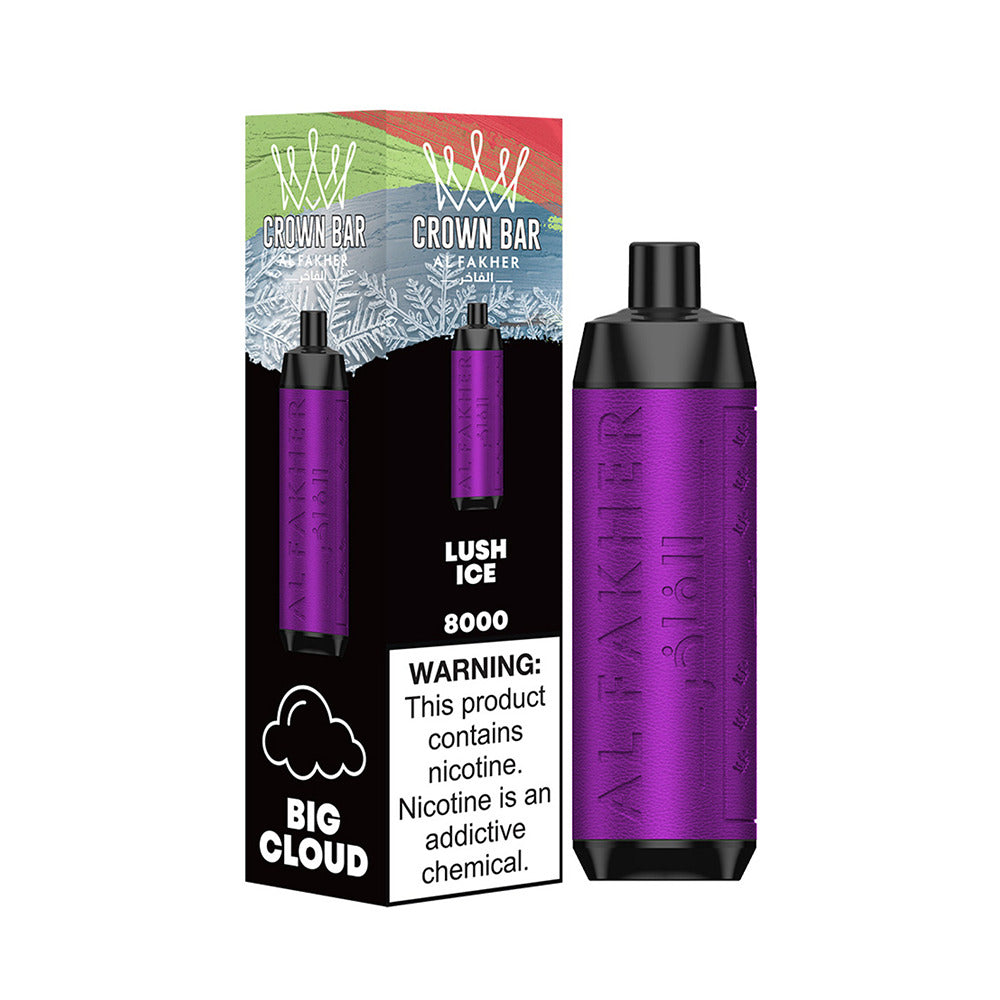 Crown Bar AF8000 Disposable | 8000 Puffs | 18mL | 50mg | Lush Ice with packaging