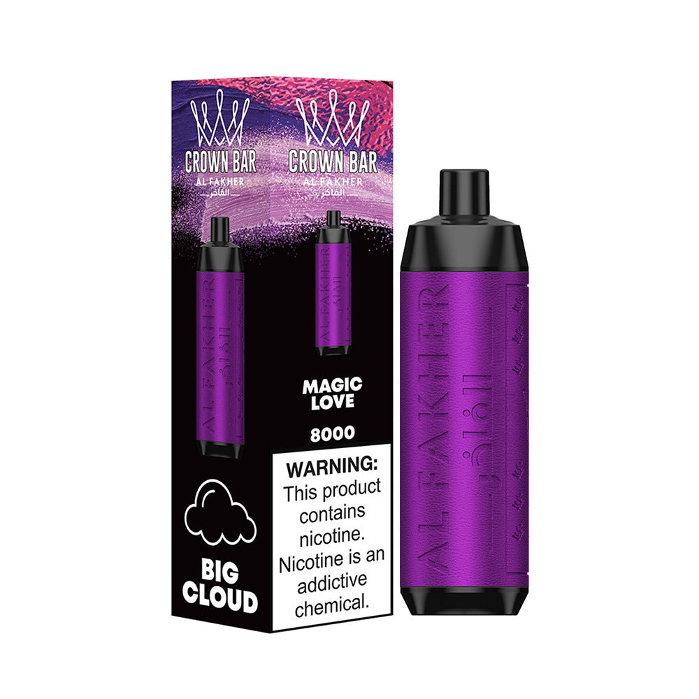 Crown Bar AF8000 Disposable | 8000 Puffs | 18mL | 50mg | Magic Love with packaging