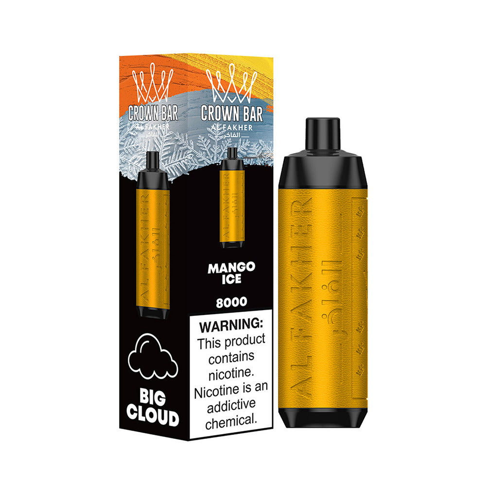 Crown Bar AF8000 Disposable | 8000 Puffs | 18mL | 50mg | Mango Ice with packaging