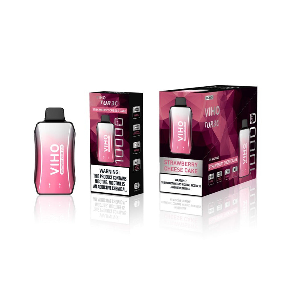Viho Turbo Disposable | 10000 Puffs | 17mL | 50mg | Strawberry Cheese Cake with packaging