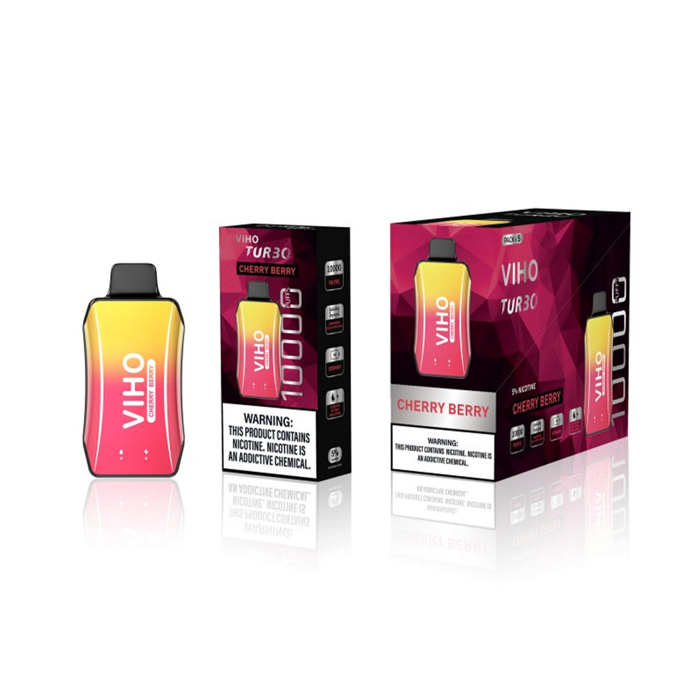 Viho Turbo Disposable | 10000 Puffs | 17mL | 50mg | Cherry Berry with packaging