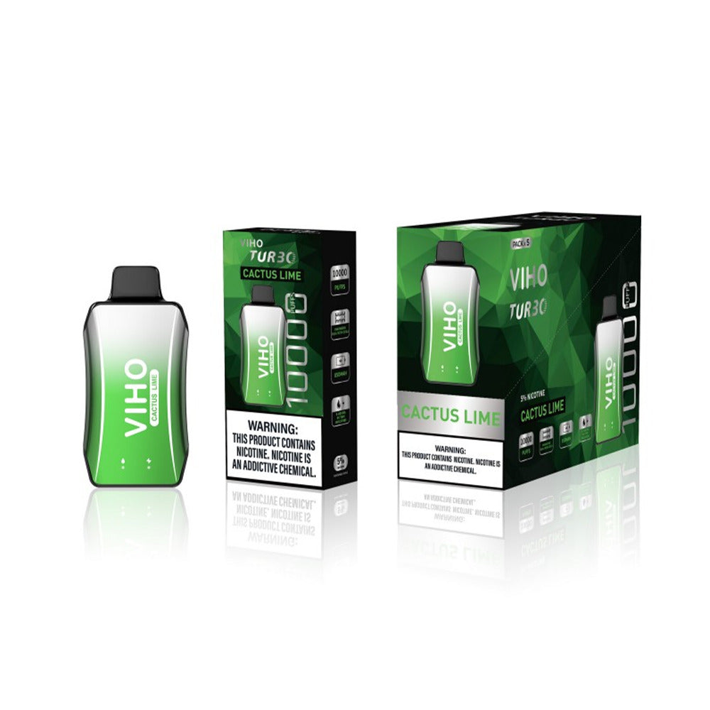 Viho Turbo Disposable | 10000 Puffs | 17mL | 50mg | Cactus Lime with packaging