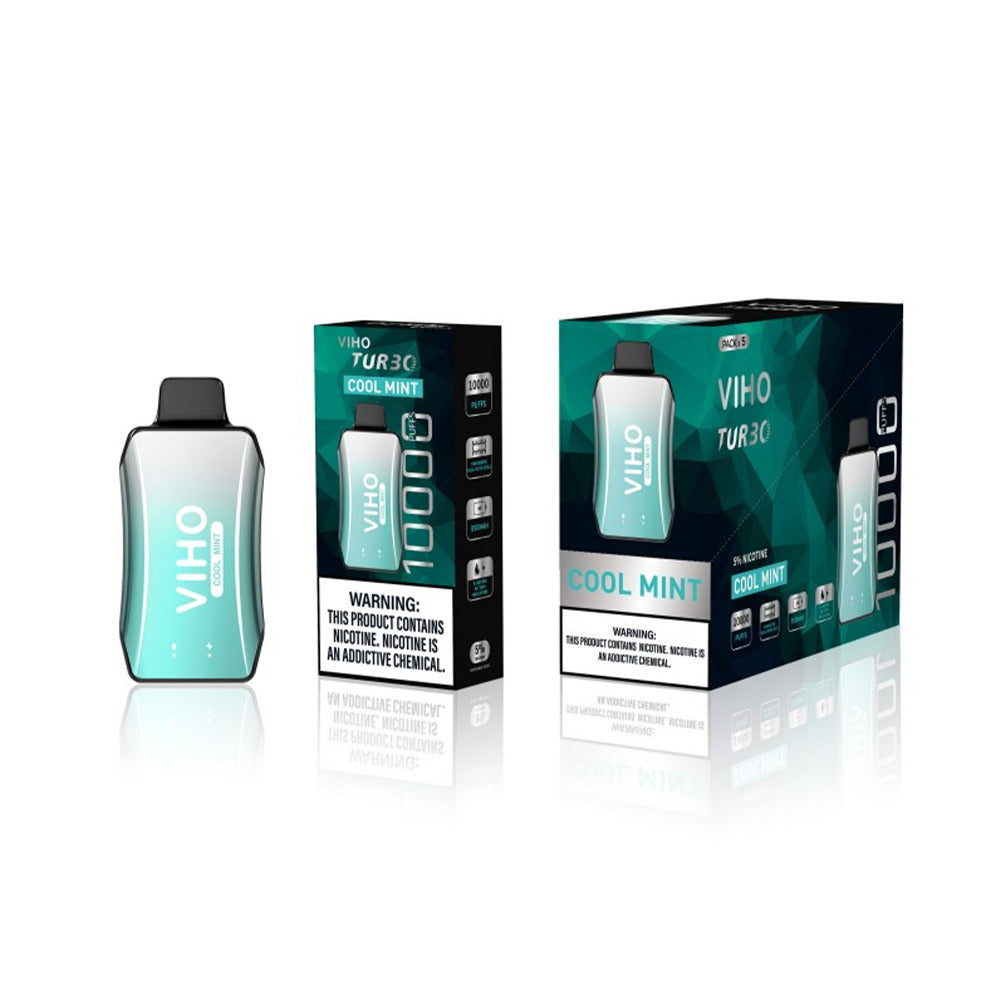 Viho Turbo Disposable | 10000 Puffs | 17mL | 50mg | Cool Mint with packaging