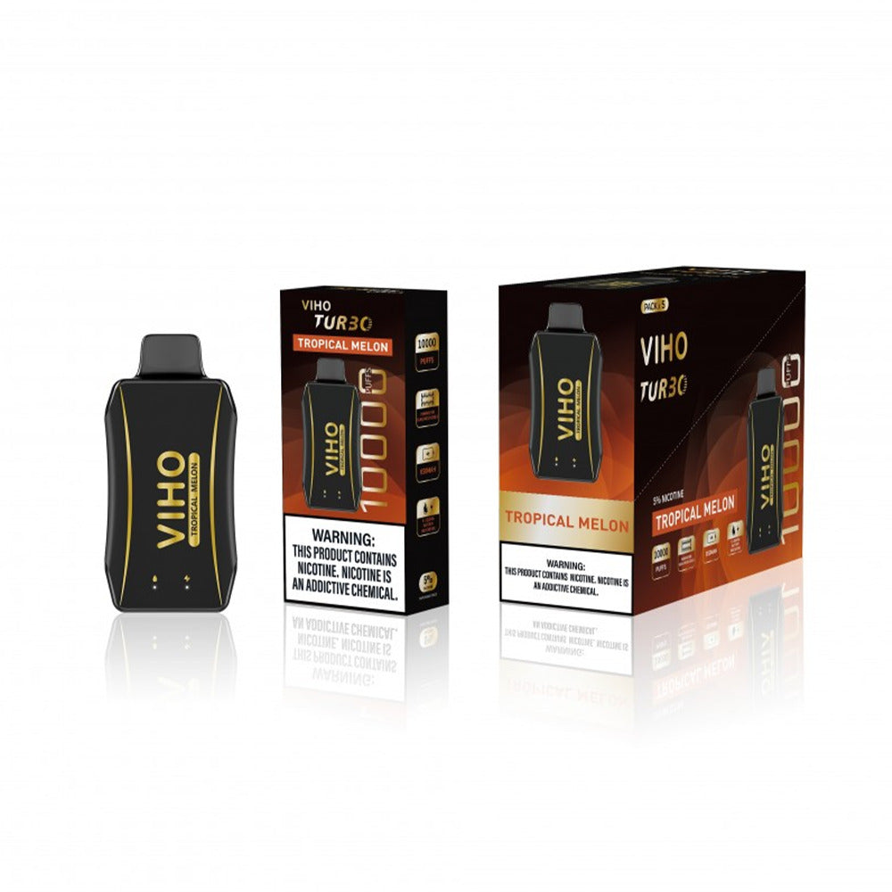 Viho Turbo Disposable | 10000 Puffs | 17mL | 50mg | Tropical Melon with packaging
