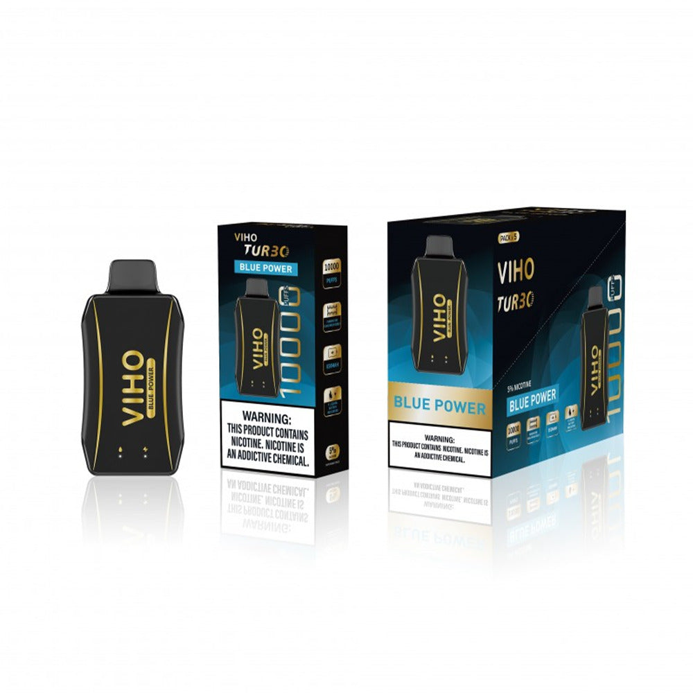 Viho Turbo Disposable | 10000 Puffs | 17mL | 50mg | Blue Power with packaging