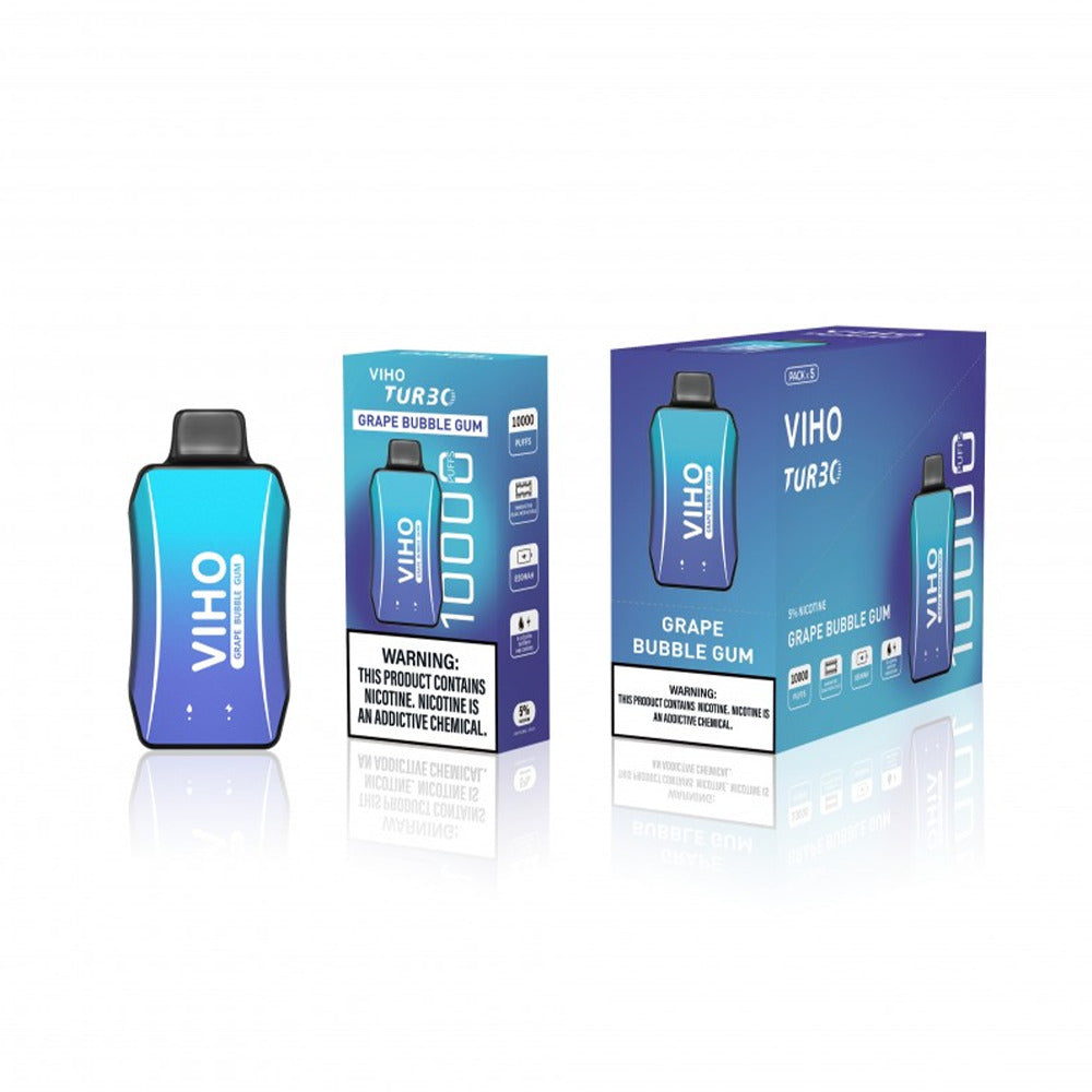 Viho Turbo Disposable | 10000 Puffs | 17mL | 50mg | Grape Bubble Gum with packaging