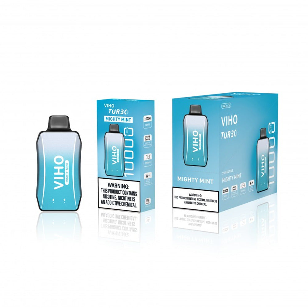 Viho Turbo Disposable | 10000 Puffs | 17mL | 50mg | Mighty Mint with packaging