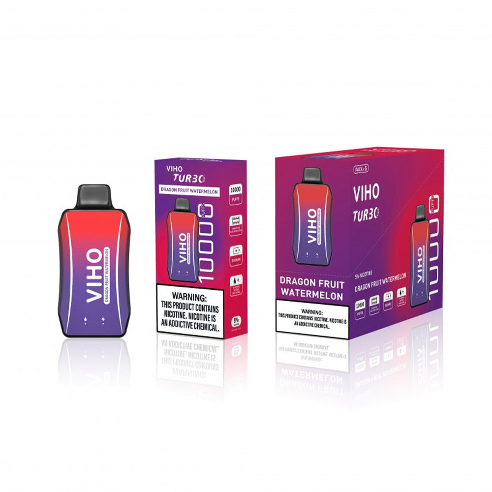 Viho Turbo Disposable | 10000 Puffs | 17mL | 50mg | Dragon Fruit Watermelon with packaging