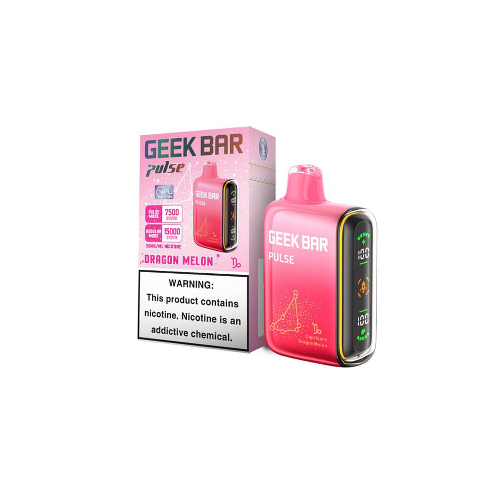 Geek Bar Pulse Disposable | 15000 Puffs | 16mL | 50mg | Dragon Melon with packaging
