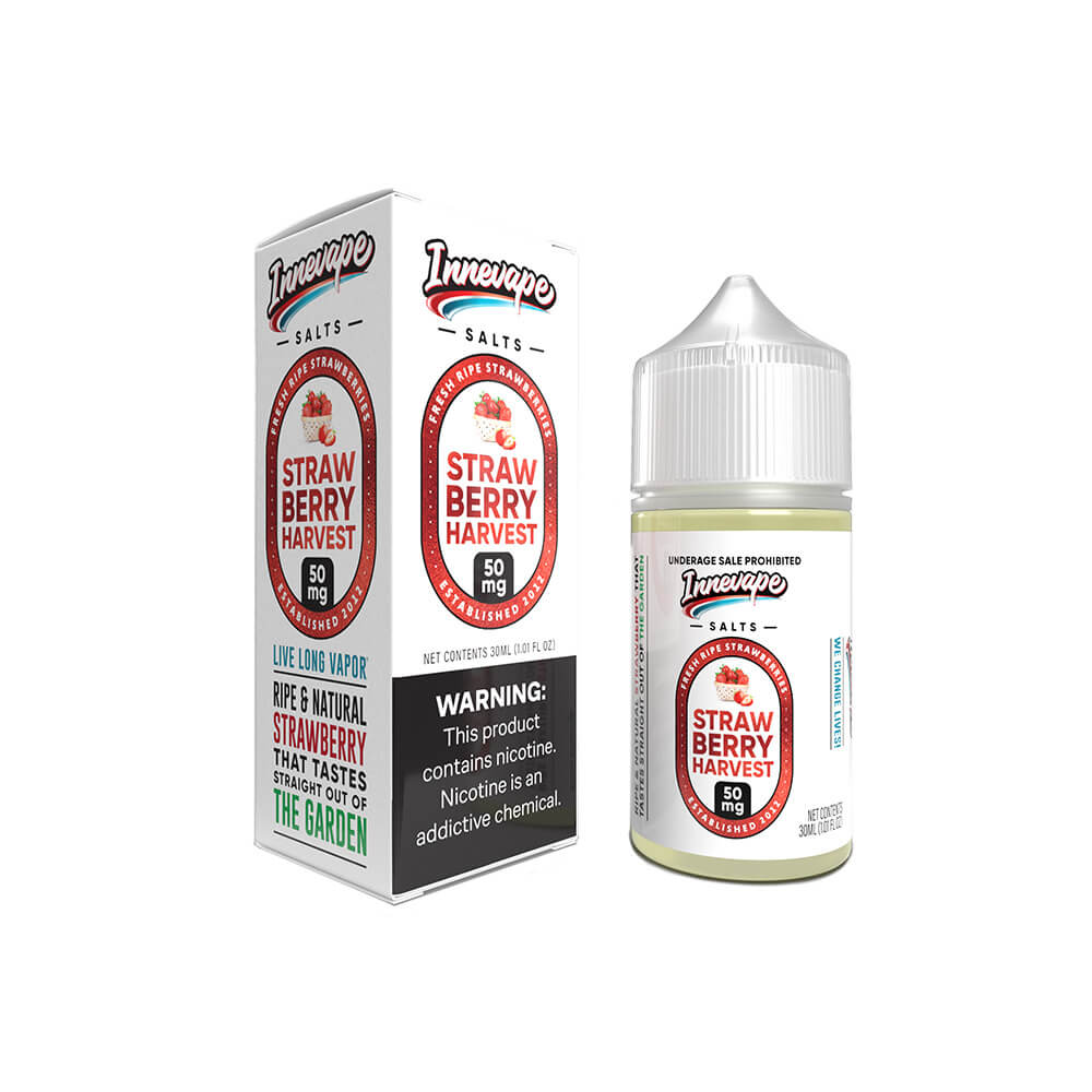 Innevape Salt Series E-Liquid | 30mL | 35mg | Salt Nic | Strawberry Harvest with Packaging