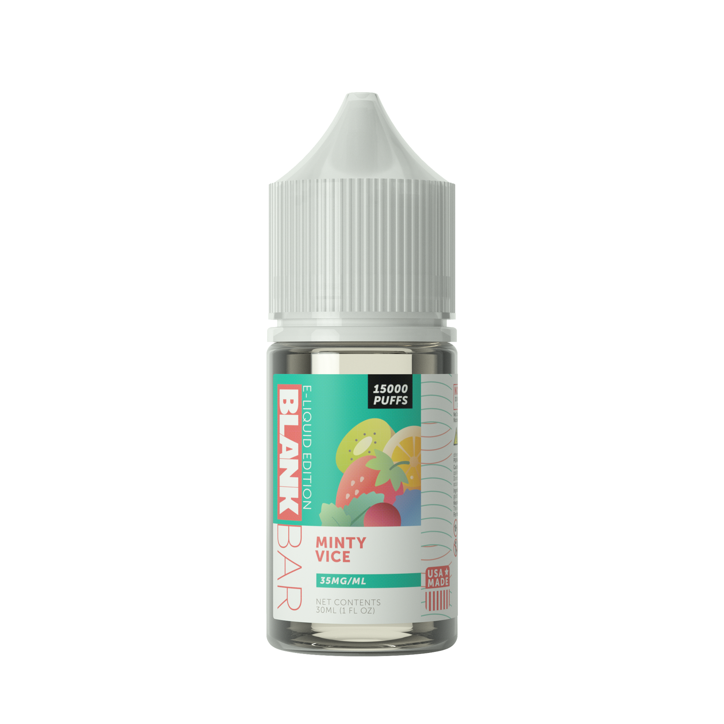 Blank Bar 15000 Puff Salt-Minty Vice, 30mL bottle