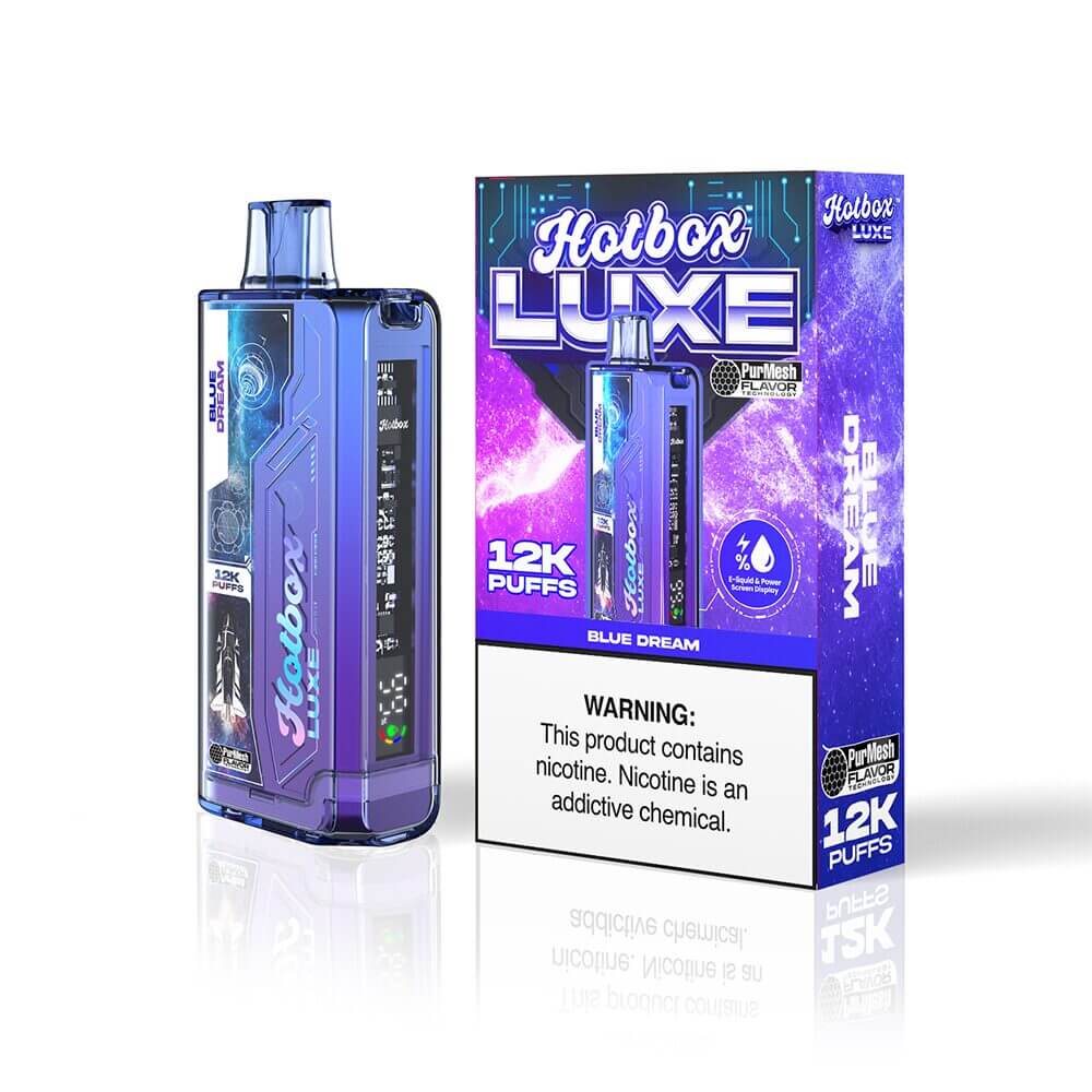 Puff HotBox Luxe Disposable | 12000 puffs | 20mL | 50mg | blue Dream with packaging