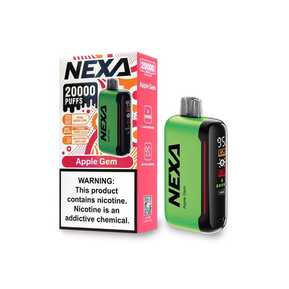 NEXA N20000 Disposable | 20000 Puffs | 20mL | 50mg | Apple-Gem with packaging