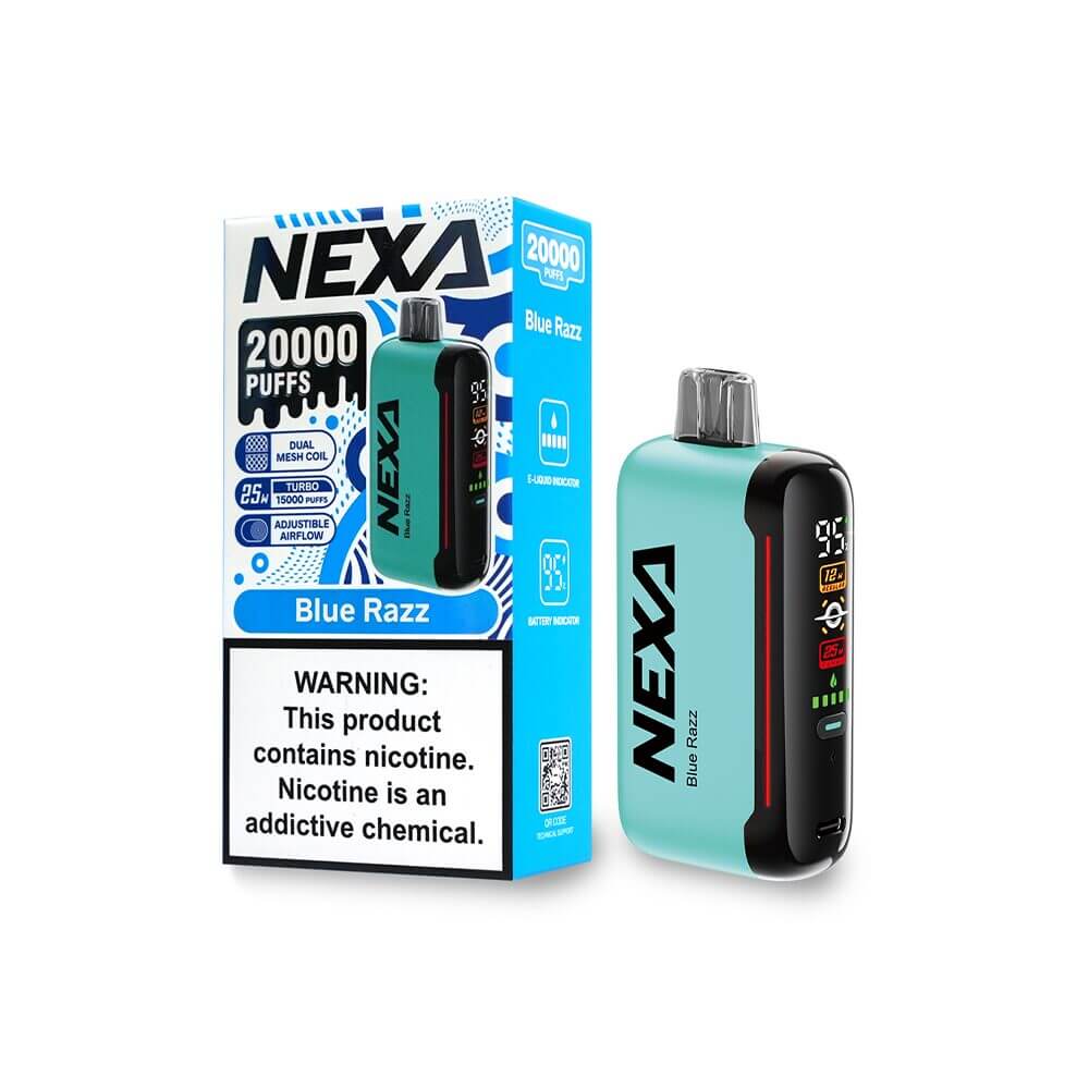 NEXA N20000 Disposable | 20000 Puffs | 20mL | 50mg | Blue-Razz with packaging