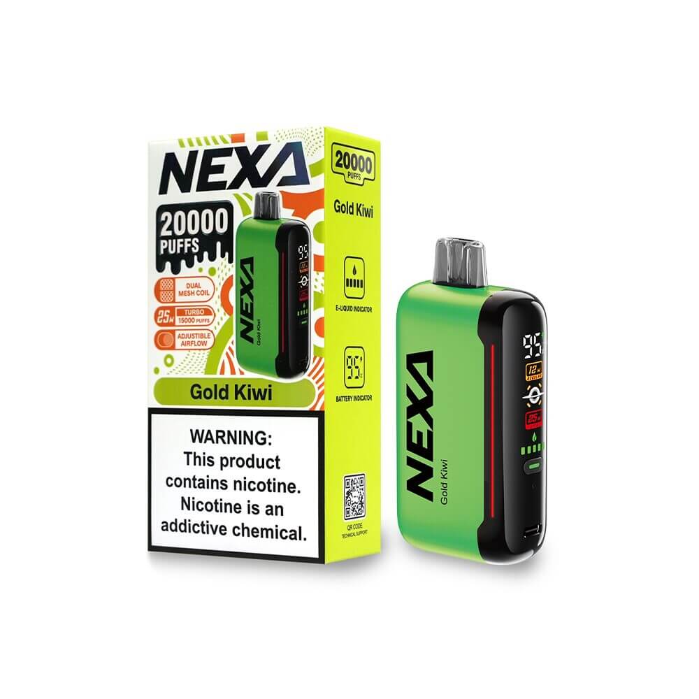 NEXA N20000 Disposable | 20000 Puffs | 20mL | 50mg | Gold-Kiwi with packaging