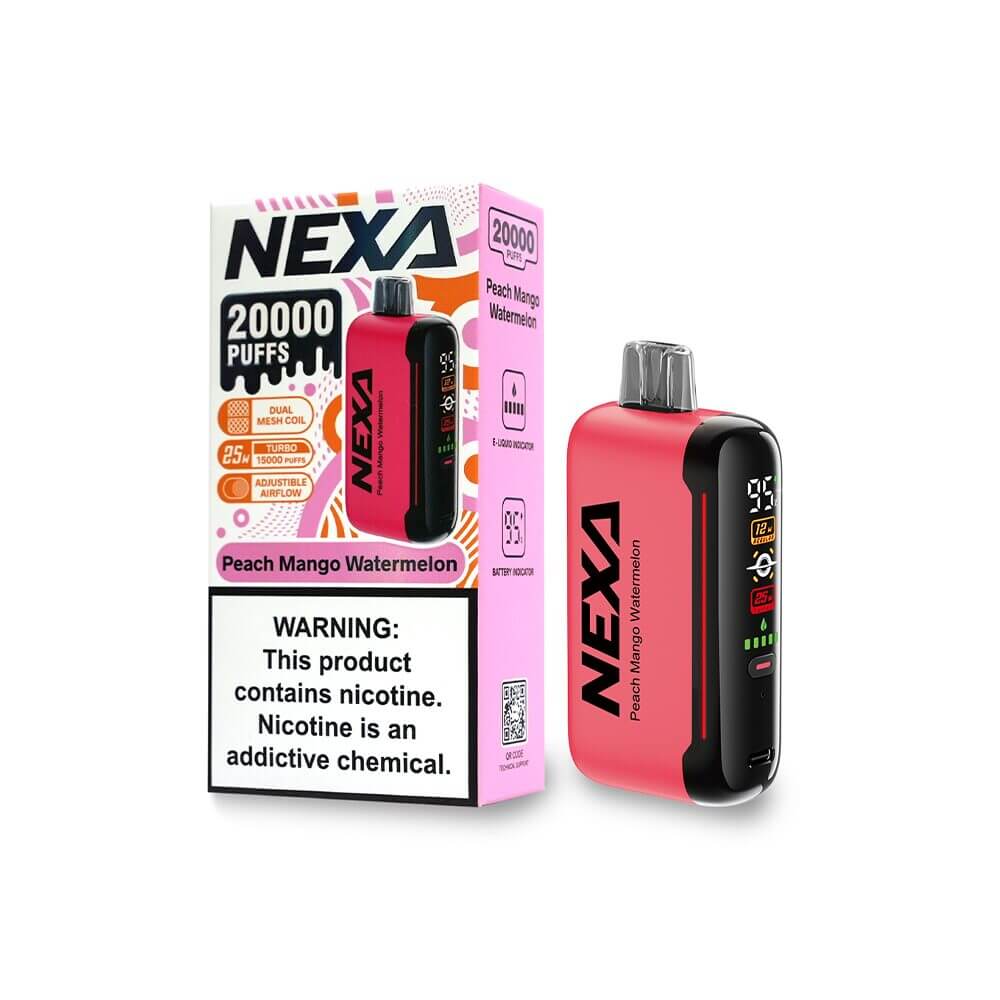 NEXA N20000 Disposable | 20000 Puffs | 20mL | 50mg | Peach-Mango-Watermelon with packaging