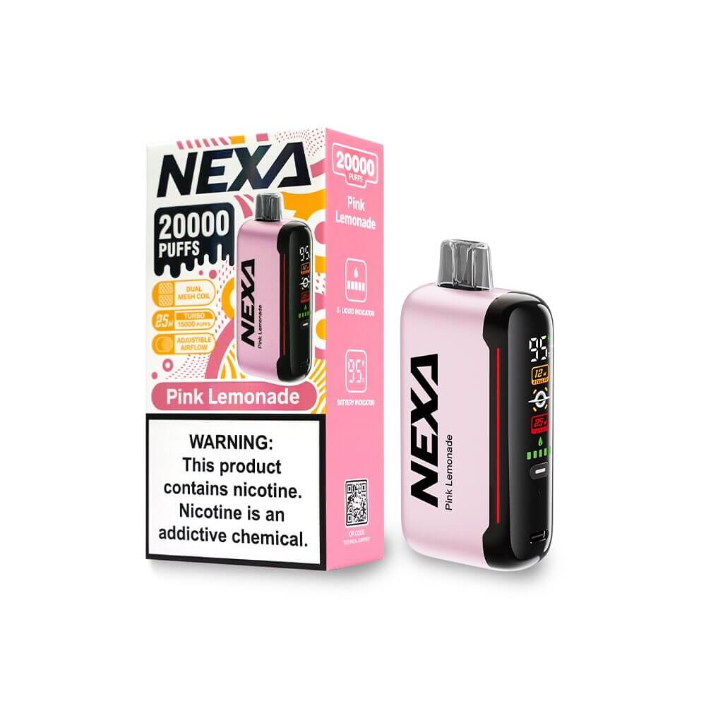 NEXA N20000 Disposable | 20000 Puffs | 20mL | 50mg | Pink-Lemonade with packaging