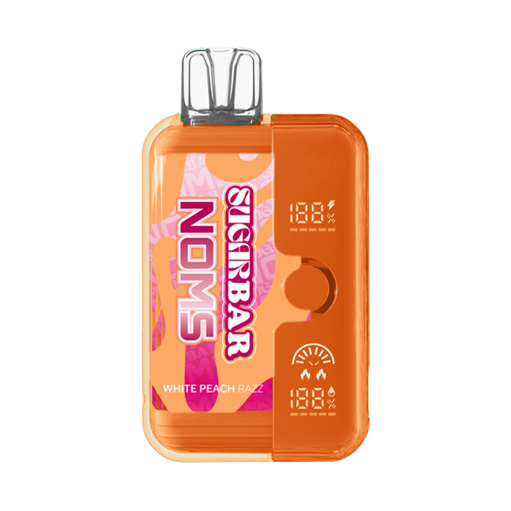 Sugarbar Noms Dual Tubro Disposable | 18000 Puffs | 16.5mL | 50mg | White Peach Razz