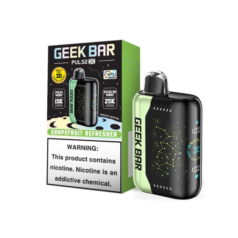Geek Bar Pulse X Disposable | 25000 Puffs | 18mL | 50mg | Grapefruit Refresher with packaging