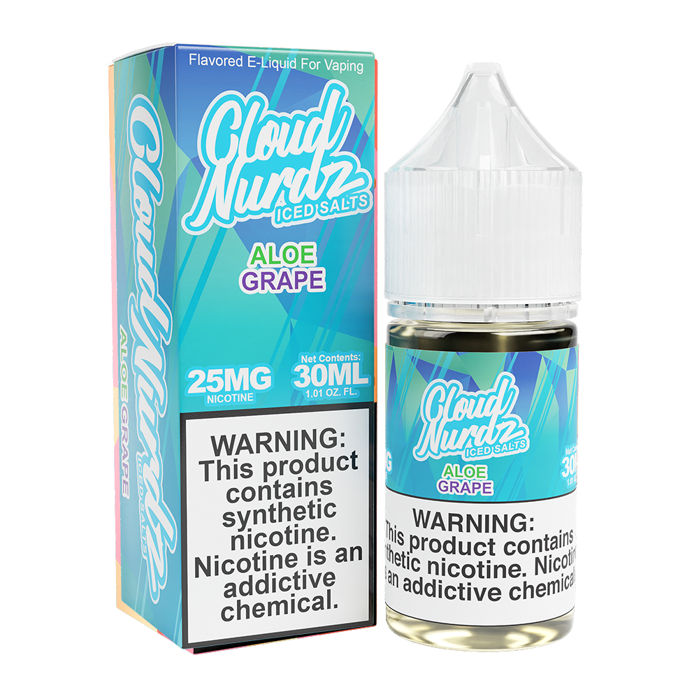 Aloe Grape Ice by Cloud Nurdz Salt Series E-Liquid 30mL (Salt Nic) Aloe Grape Ice with packaging