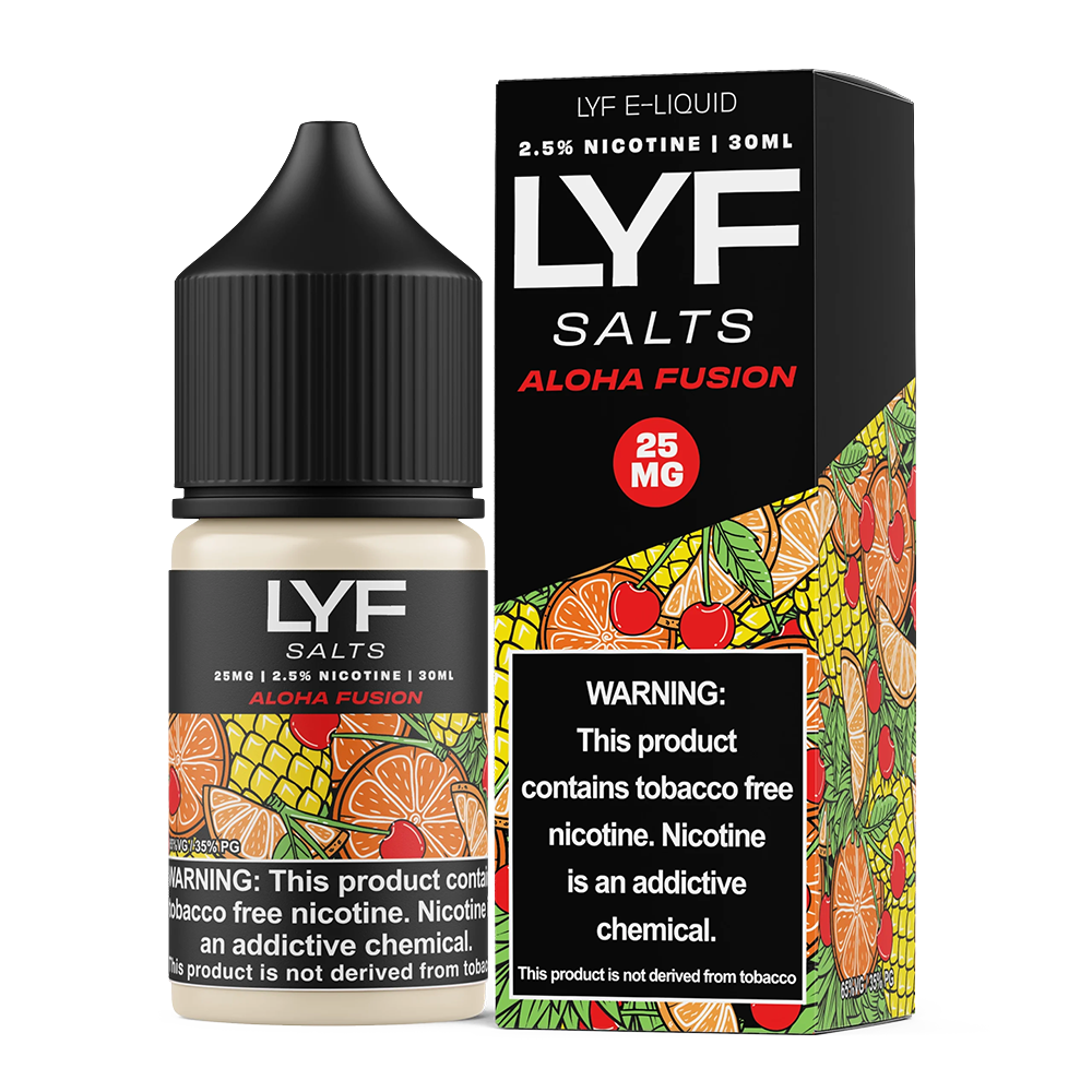 Aloha Fusion by Lyf Salts 30mL with packaging