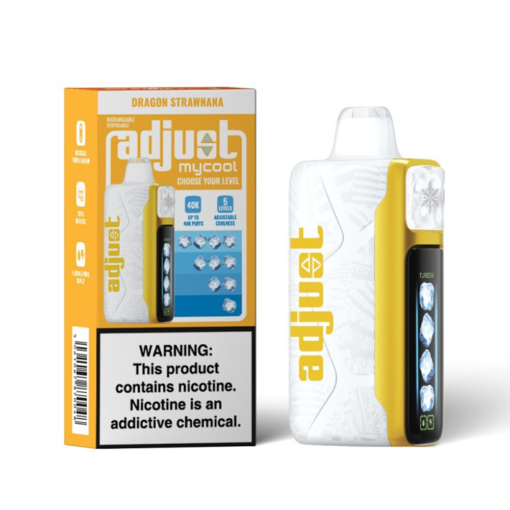 Adjust MyCool Disposable | 40000 Puff | 20mL | 50mg | Dragon Strawnana with packaging