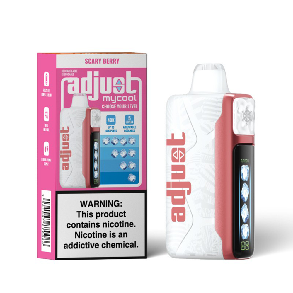Adjust MyCool Disposable | 40000 Puff | 20mL | 50mg | Scary Berry with packaging