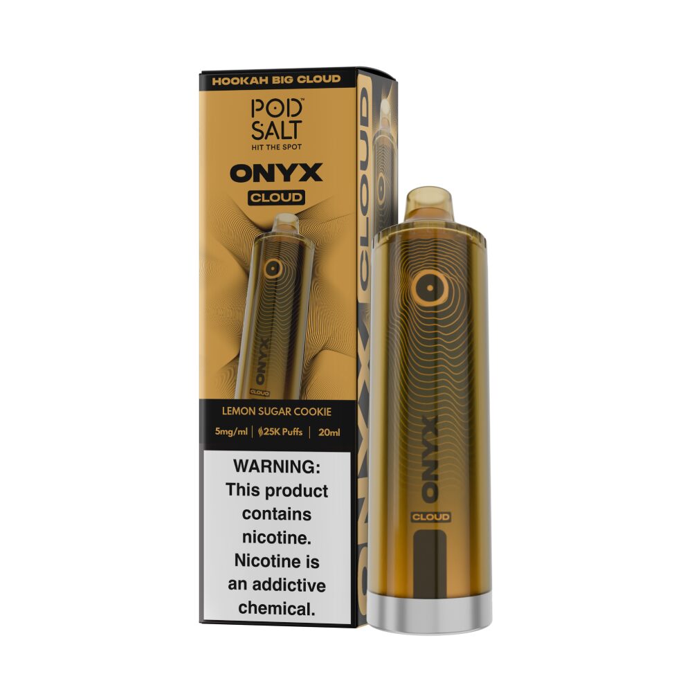 Pod Salt Onyx Cloud | 25K Puffs Disposable | 20mL | 5mg | Lemon Sugar with packaging
