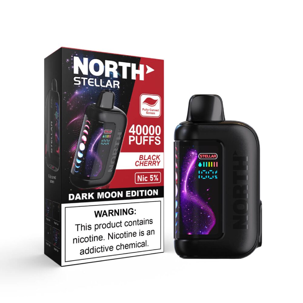 North Stellar (Dispo) | (40000Puff) |(20mL) | 50mg | Dark Moon Edition | Black Cherry with packaging