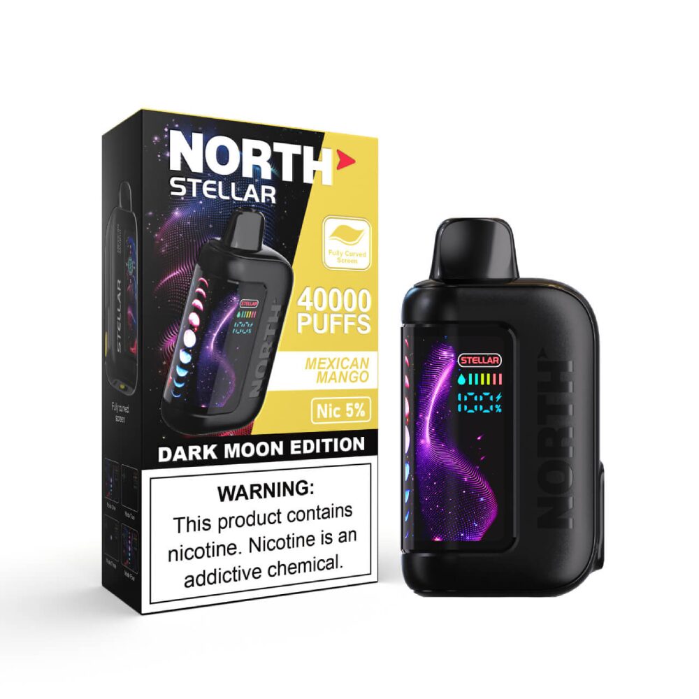 North Stellar (Dispo) | (40000Puff) |(20mL) | 50mg | Dark Moon Edition | Mexican Mango with packaging