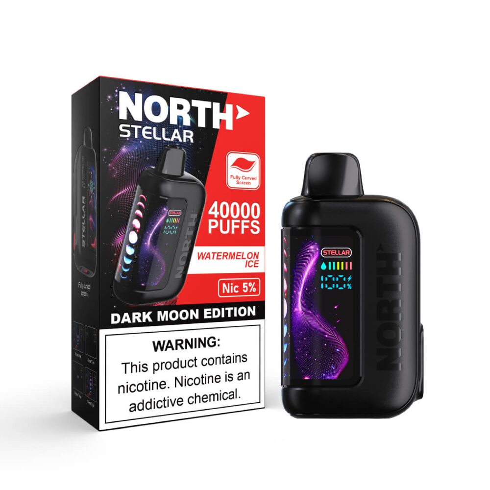 North Stellar (Dispo) | (40000Puff) |(20mL) | 50mg | Dark Moon Edition | Watermelon Ice with packaging