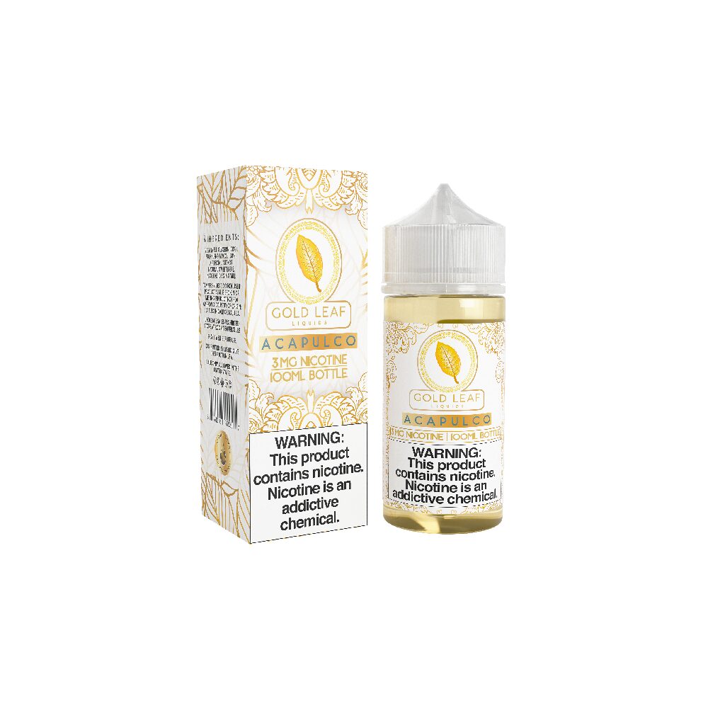 Gold Leaf - Acapulco E-Juice, 100mL - 3mg with packaging