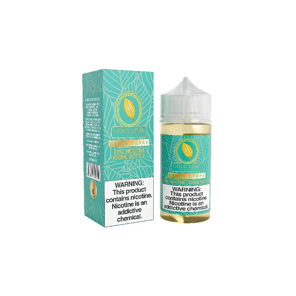 Gold Leaf - Green Cedar E-Juice, 100mL - with packaging
