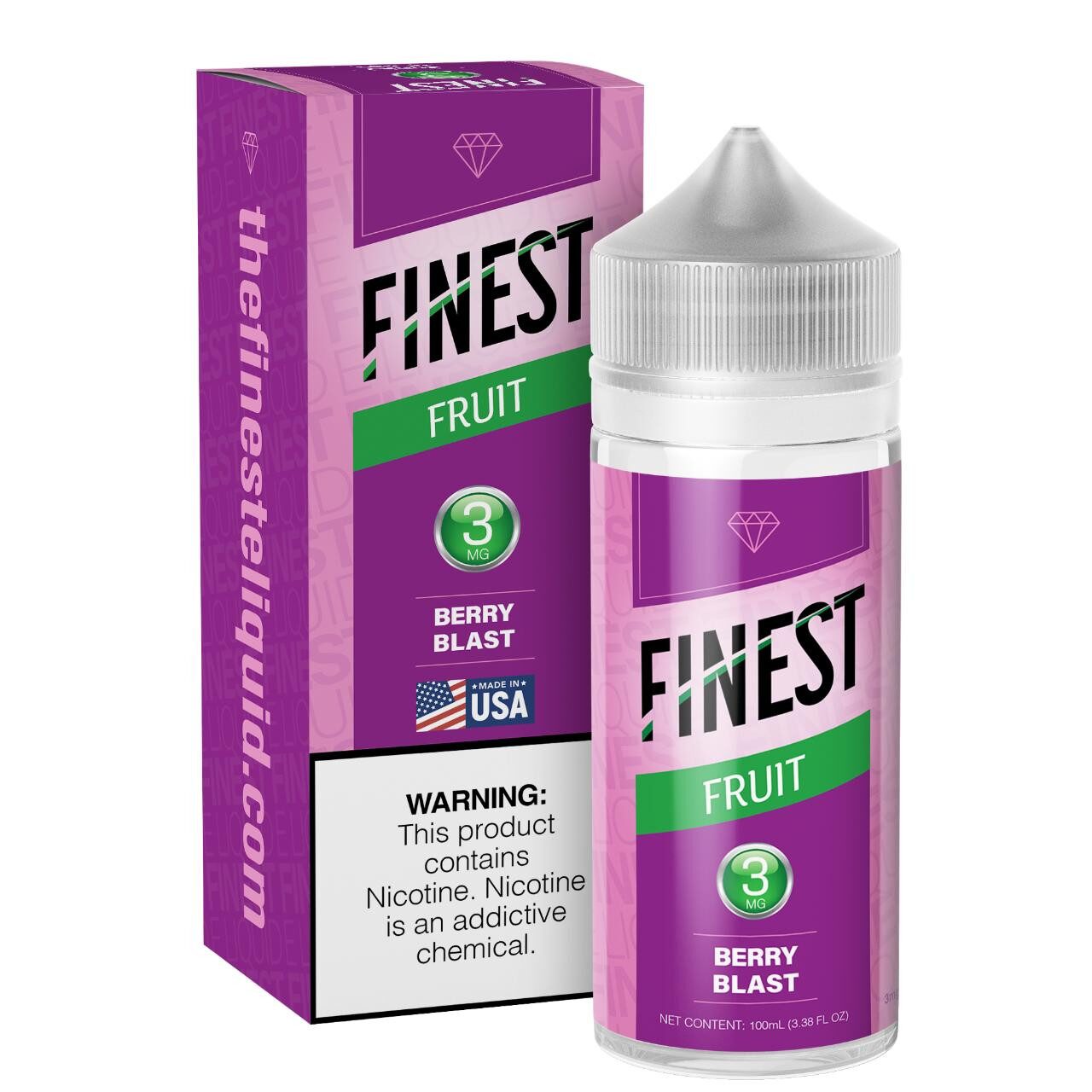 Finest - Berry Blast E-Juice, 100mL - 3mg