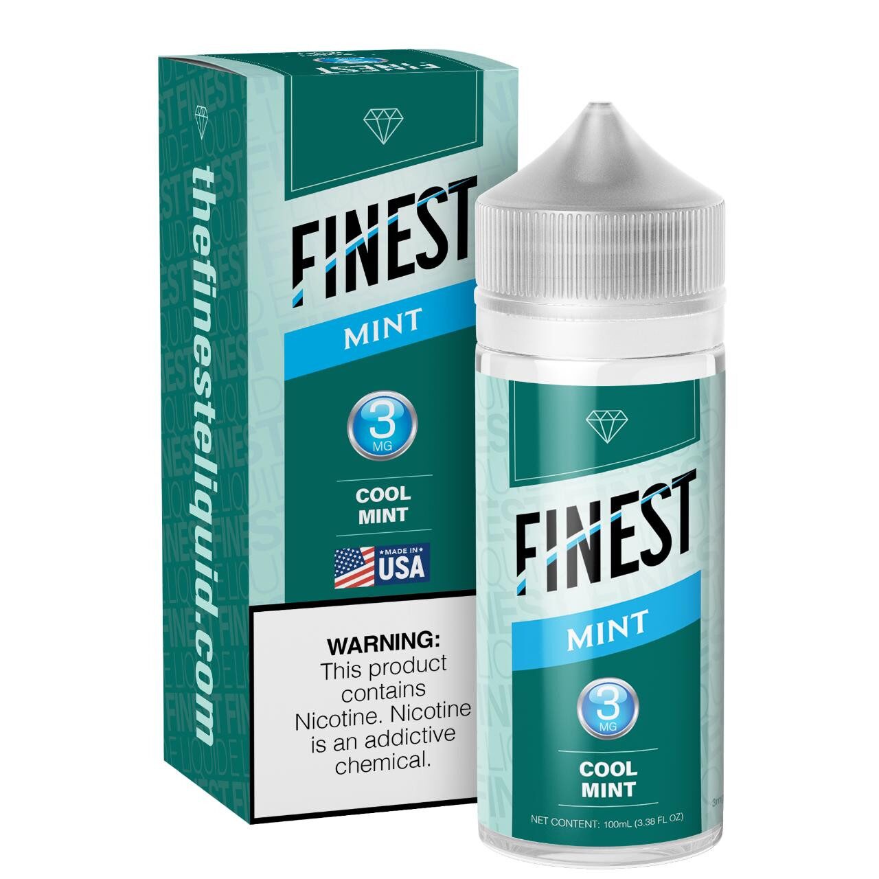 Finest - Cool Mint E-Juice, 100mL - 3mg