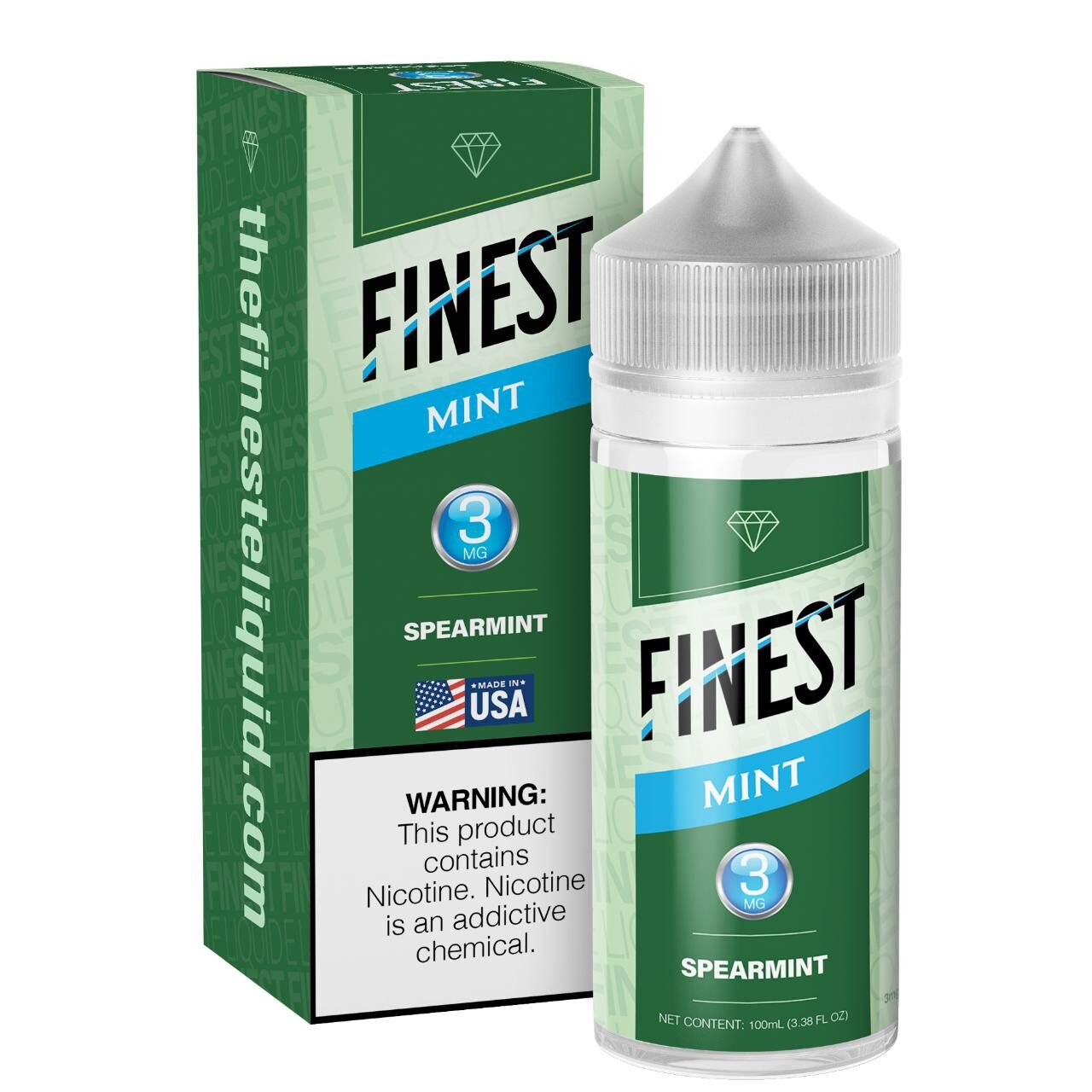 Finest - Spearmint E-Juice, 100mL - 3mg