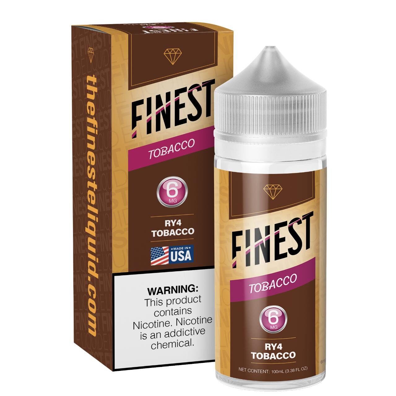 Finest - RY4 Tobacco E-Juice, 100mL - 6mg