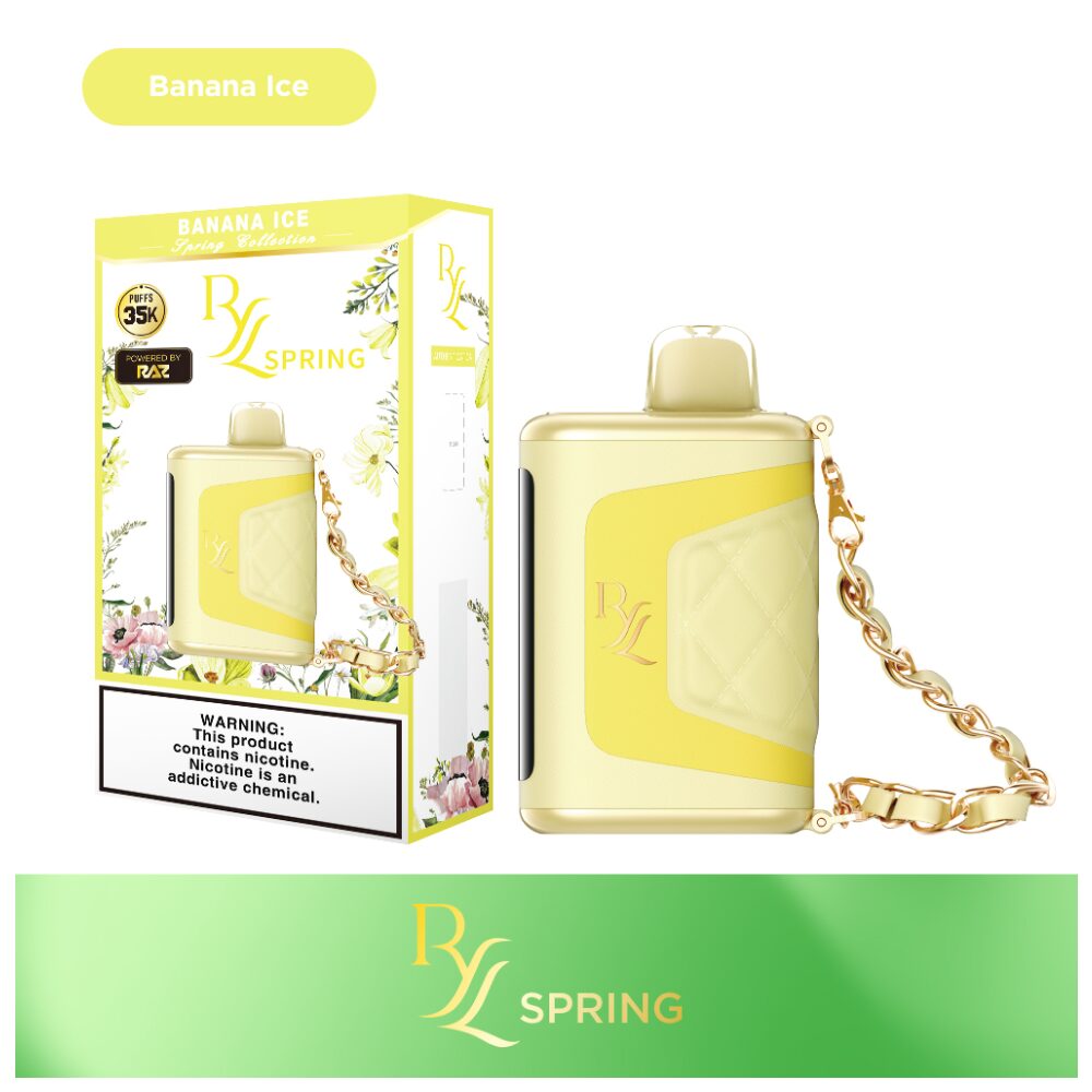 RYL Classic Disposable | 35000 Puff | 16.5mL | 50mg | Banana Ice with packaging