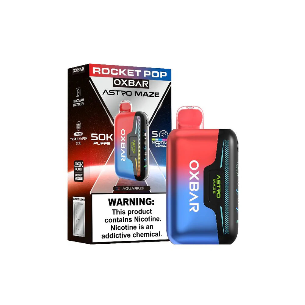 Oxbar Astro Maze - 50K Puffs Disposable - 14mL 50mg | Rocket Pop with Packaging