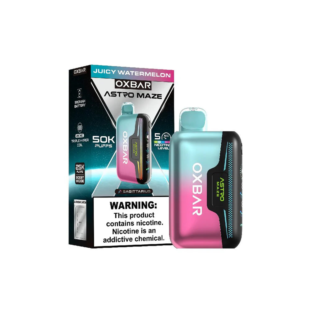 Oxbar Astro Maze - 50K Puffs Disposable - 14mL 50mg | Juicy Watermelon with Packaging