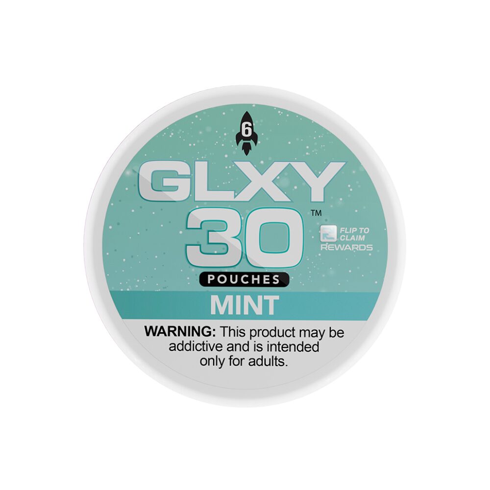 GLXY – DSPLY 5pc- Nic Pouch- 30ct Can- SAS -Mint with packaging